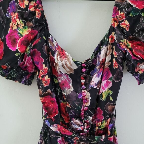 Alice + Olivia Mina puff sleeve mini dress size 4 - Picture 6 of 16